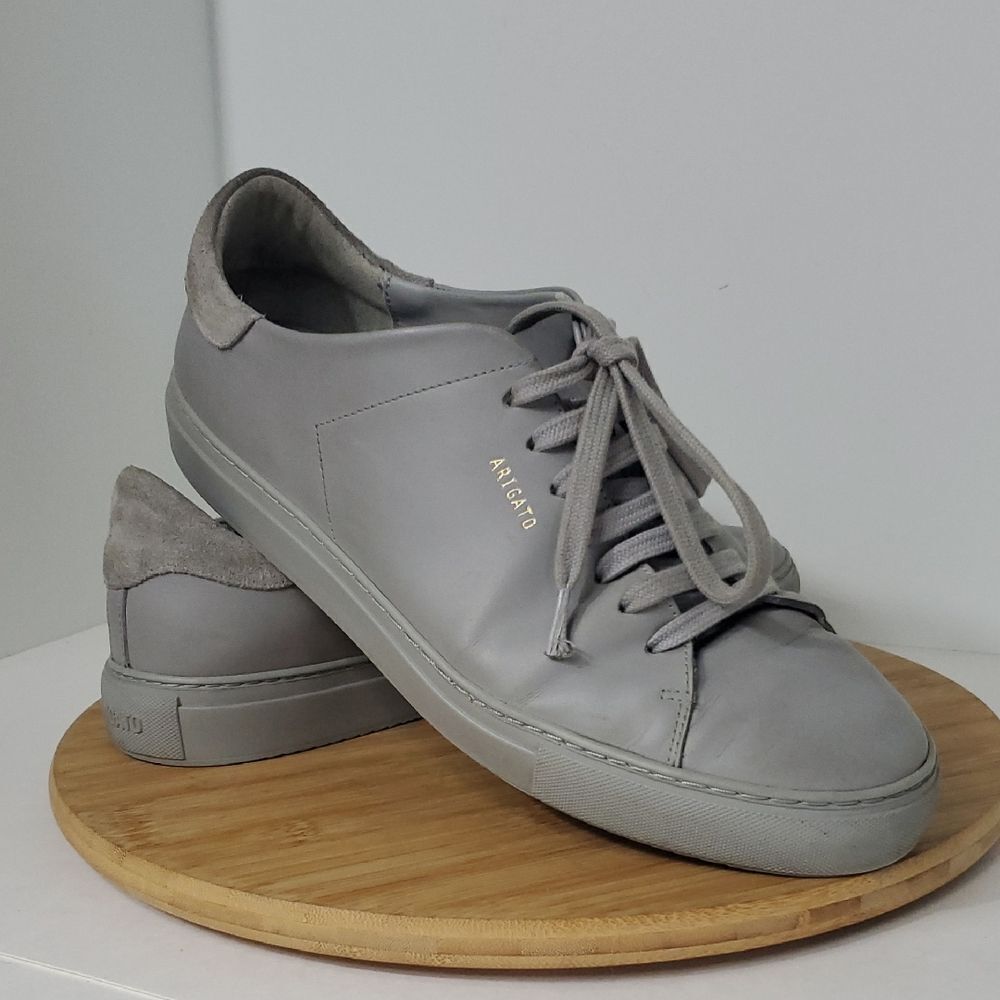 Axel Arigato Light Gray Leather Sneakers Men's Size 10.5